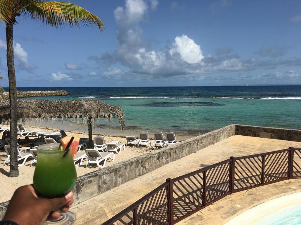 Studio Vue Mer Piscine Plage Kaz Punch Manganao Chez Julie 圣弗朗索瓦 外观 照片